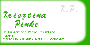 krisztina pinke business card